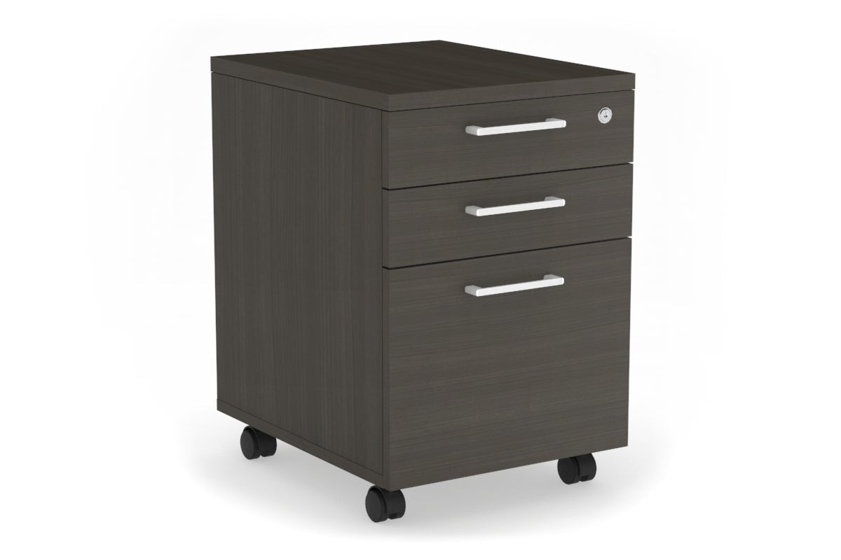 Lockable Mobile Pedestal with File Drawers - Laminate Office Storage Cabinet for Files & Supplies | Perfect for Home Office, Classroom & Workplace Organization