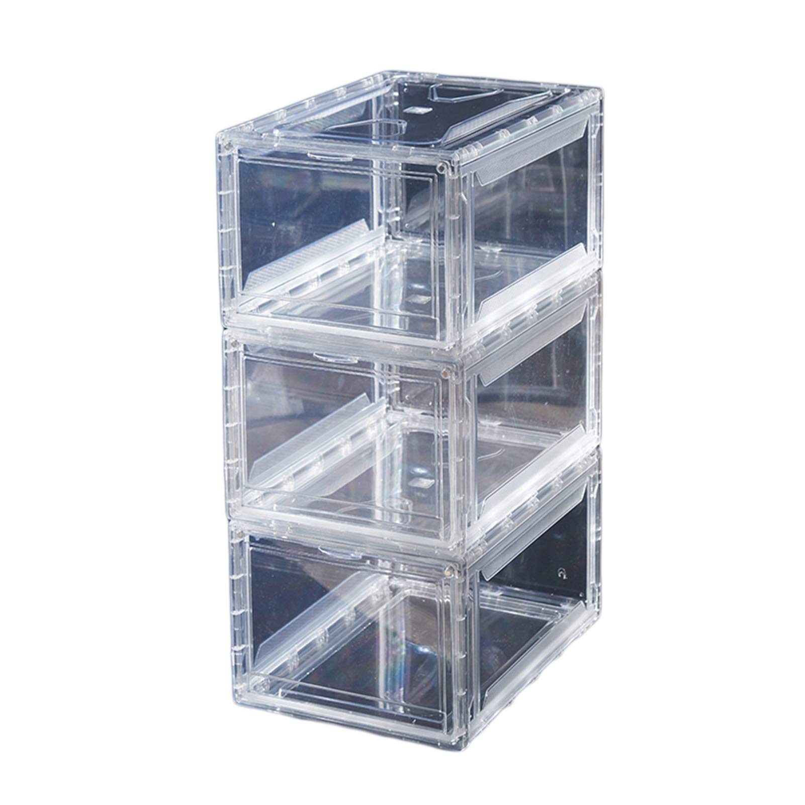 XINGLL Clear Acrylic Display Case - Dustproof Stackable Organizer Box for Collectibles, Toys, Models, Dolls & Shoes - Self-Assembly Storage Cube (26x38x20CM) - Perfect for Home Decor, Retail Displays & Collector Protection