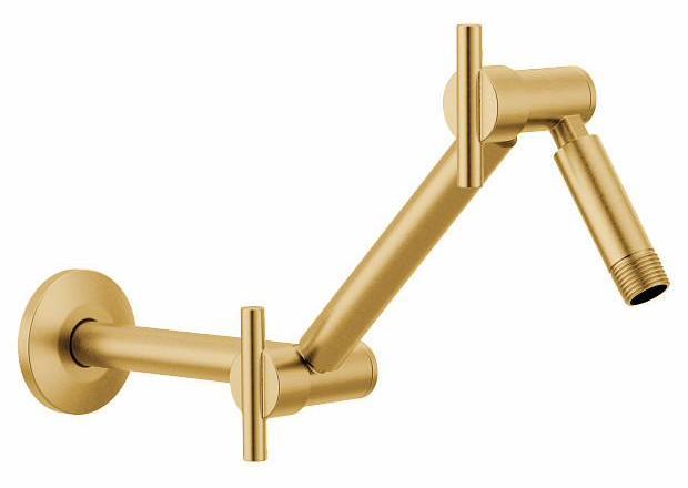 Moen S116BG Adjustable Shower Arm in Brushed Gold Finish - Perfect for Bathroom Renovation & Modern Shower Installation