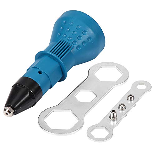 Professional Cordless Electric Rivet Nut Tool Kit - Heavy Duty Hand Riveter with Drill Adaptor for Factory, Woodworking & DIY Projects | Perfect for Metal Fabrication, Automotive Repair & Home Improvement