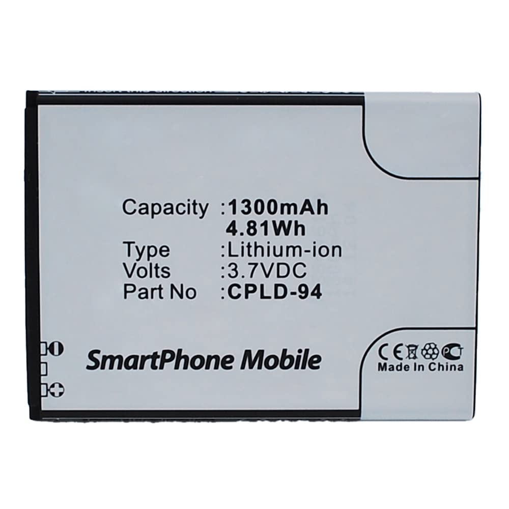 Synergy Digital Replacement Battery for Coolpad 7011 & CPLD-94 - 1300mAh Li-ion High Capacity Cell Phone Battery (3.7V) - Perfect for Extended Usage, Travel & Emergency Power Backup