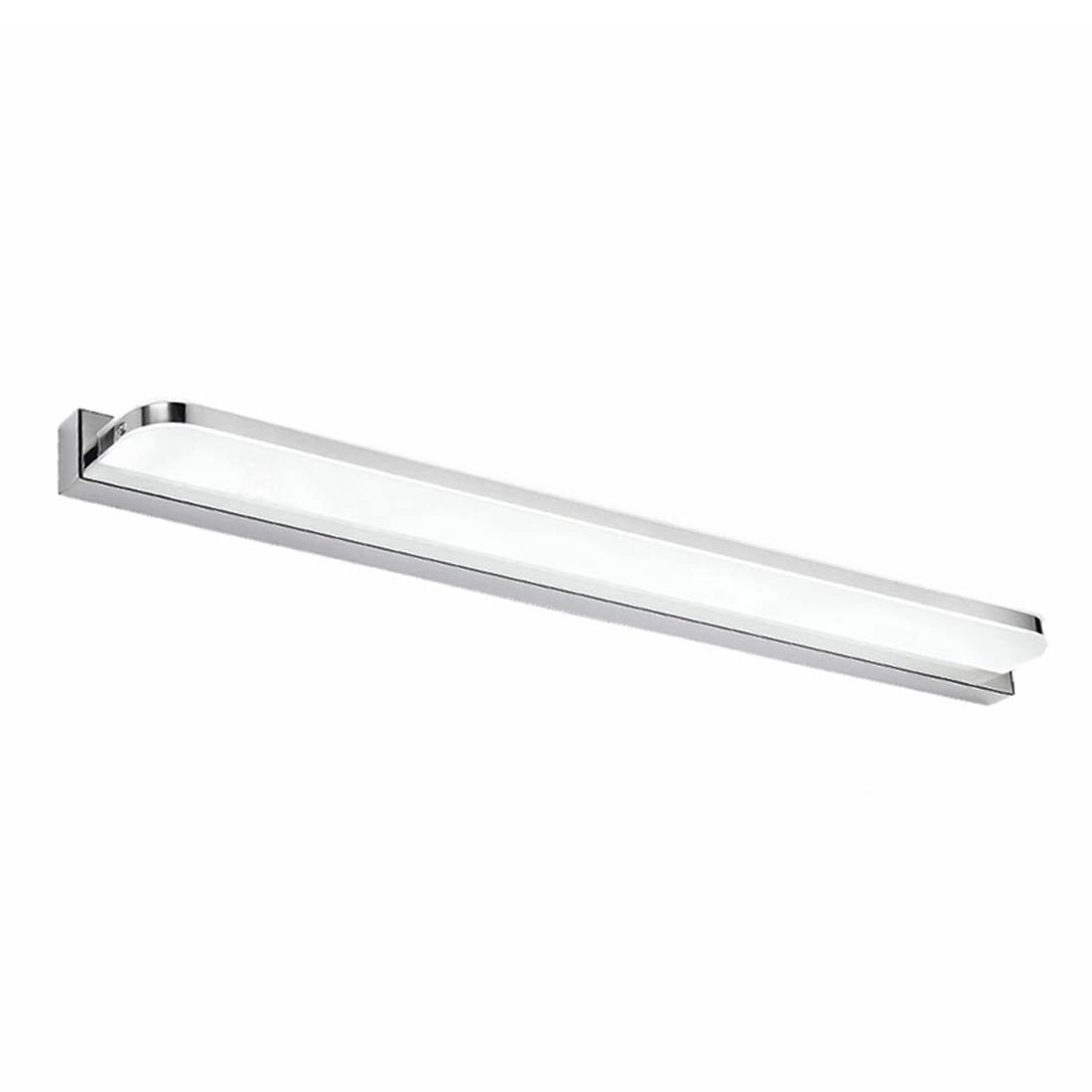 Chrome Stainless Steel LED Vanity Wall Sconce - Modern Bathroom Mirror Light Fixture with 6000K Cool White Light - Perfect for Makeup, Shaving & Bathroom Illumination