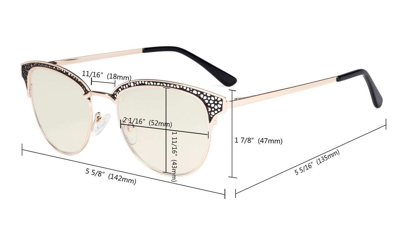Blue Light Blocking Glasses for Women - UV420 Protection & Anti Eye Strain - for Work & Reading