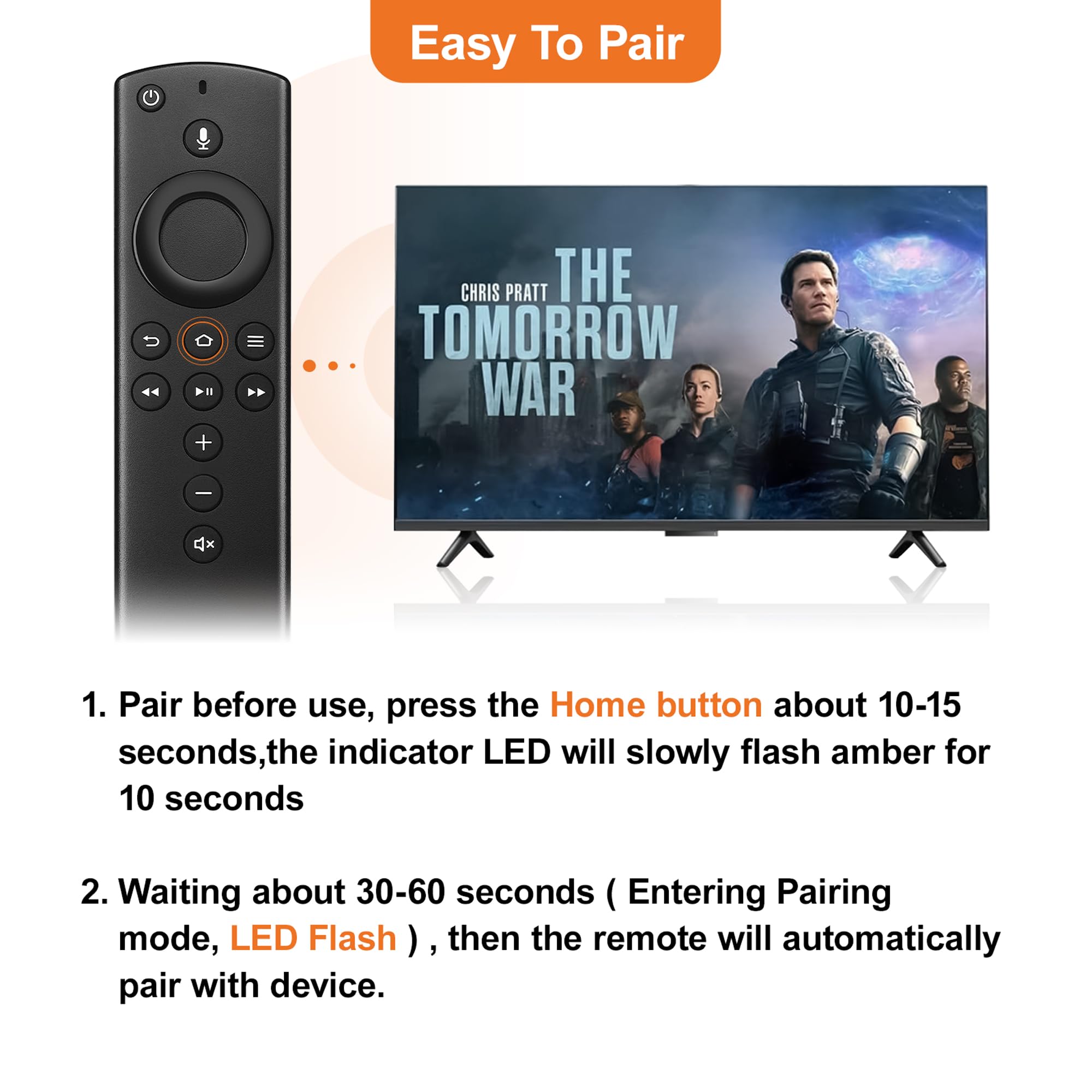 Replacement Voice Remote Control Compatible with Fire TV Stick (2nd Gen, 4K, Lite, 2020), Fire TV Cube & 3rd Gen Amazon Smart TVs - Hands-Free Alexa Voice Search for Streaming & Smart Home Control