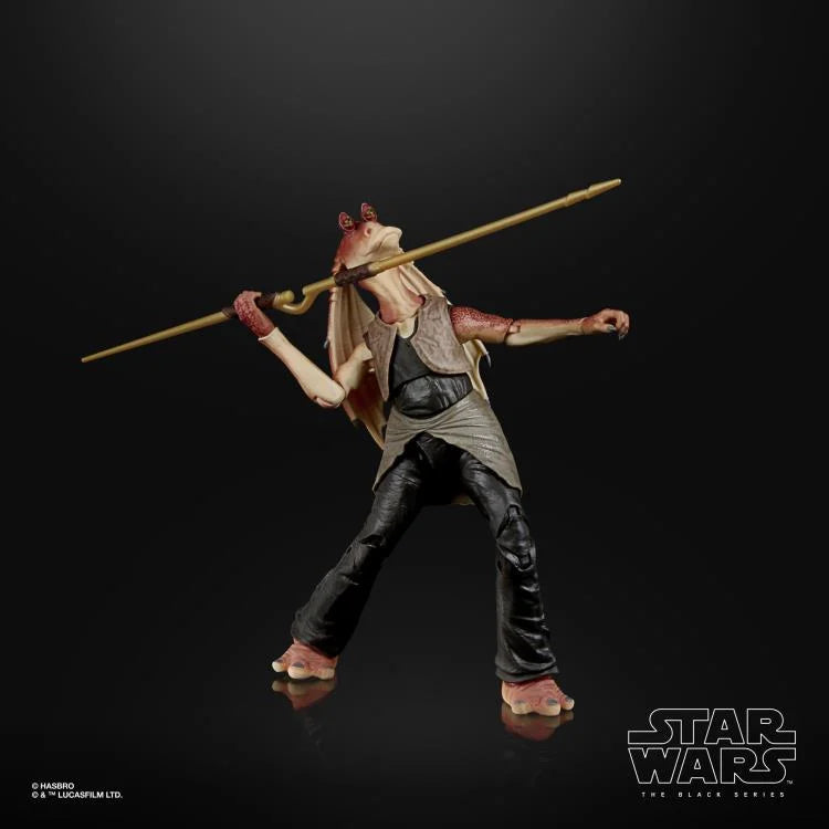 Star Wars The Black Series Deluxe Jar Jar Binks 6-Inch Action Figure - Collectible Toy for Fans & Display, Perfect for Gifts & Movie Night Decor