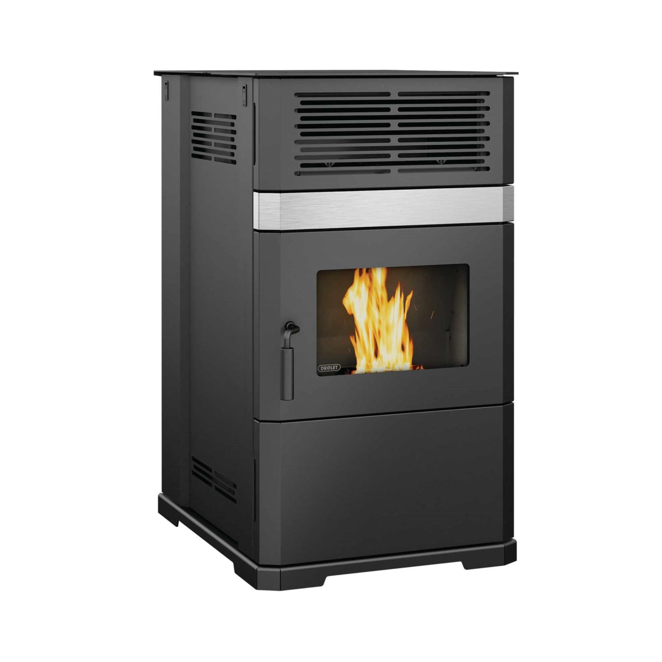 Drolet Eco 65R High-Efficiency Pellet Stove - 65,000 BTU Heating for Homes & Cabins - Eco-Friendly Wood Pellet Fuel - Perfect for Living Rooms, Basements & Off-Grid Heating