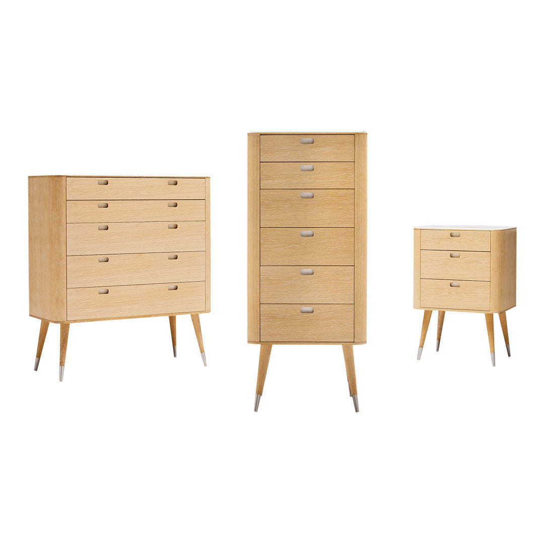 AK2420 5-Drawer Chest of Drawers - Modern Wooden Dresser for Bedroom Storage - Perfect for Organizing Clothes, Accessories & Home Essentials