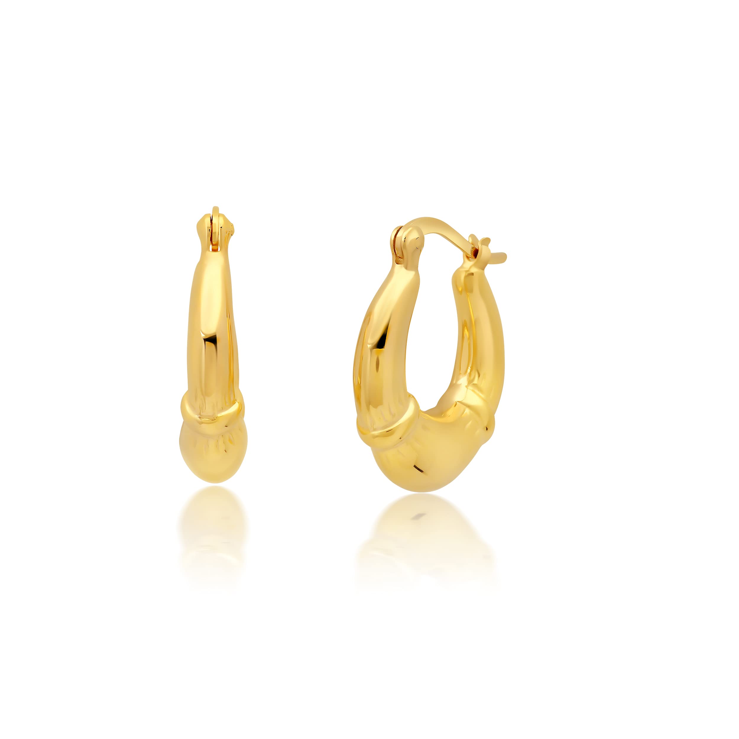 14K Yellow Gold Filled Lightweight Click Top Hoop Earrings - Dainty, Huggie & Statement Styles for Women | Perfect for Everyday Wear, Date Night & Special Occasions