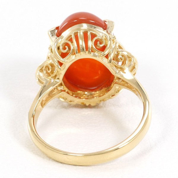 18K Yellow Gold Carnelian Ring for Women - Elegant Gemstone Jewelry for Gifts, Weddings & Special Occasions