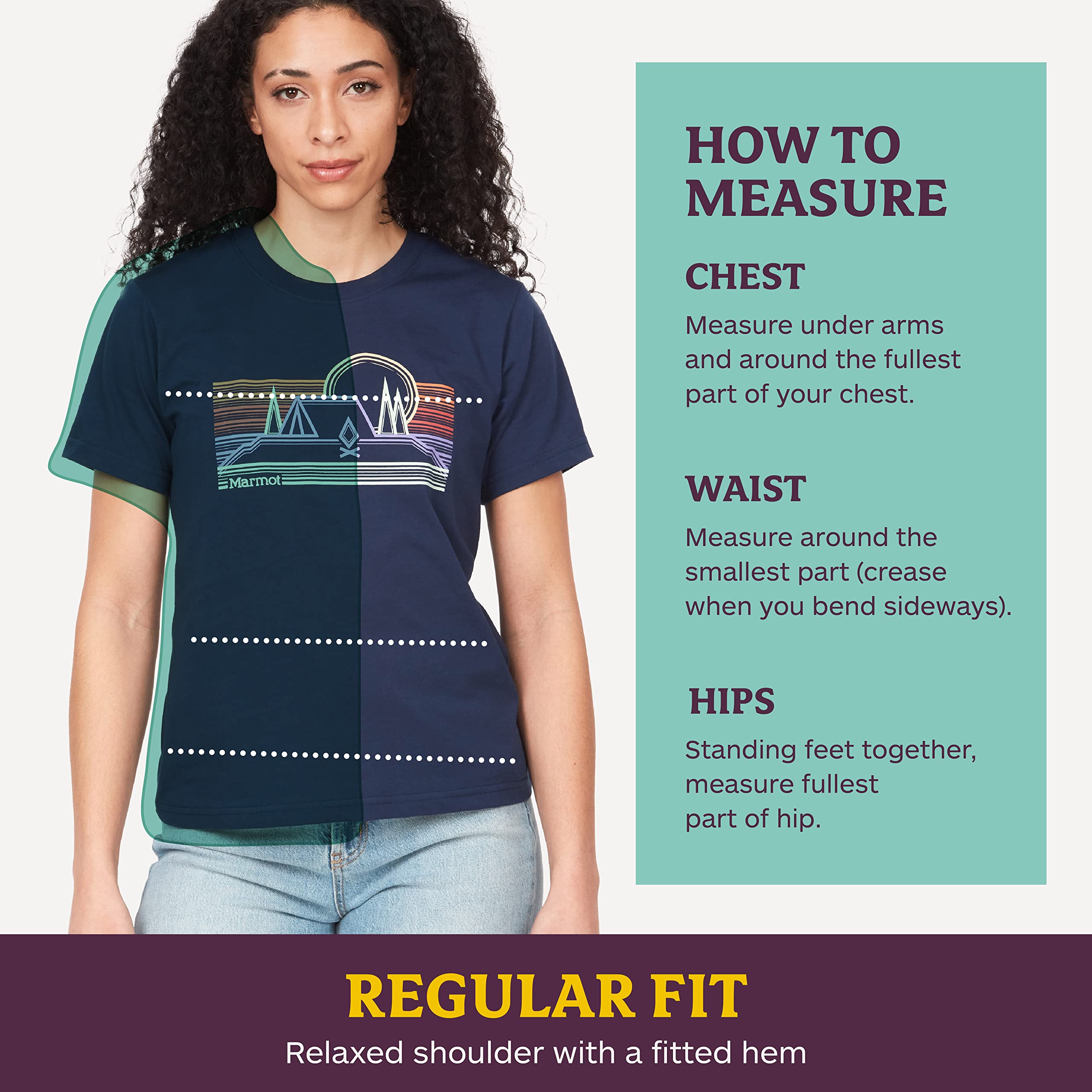 MARMOT Women's Logo Graphic Cotton T-Shirt - Soft Breathable Casual Tee for Outdoor Activities, Hiking & Everyday Wear