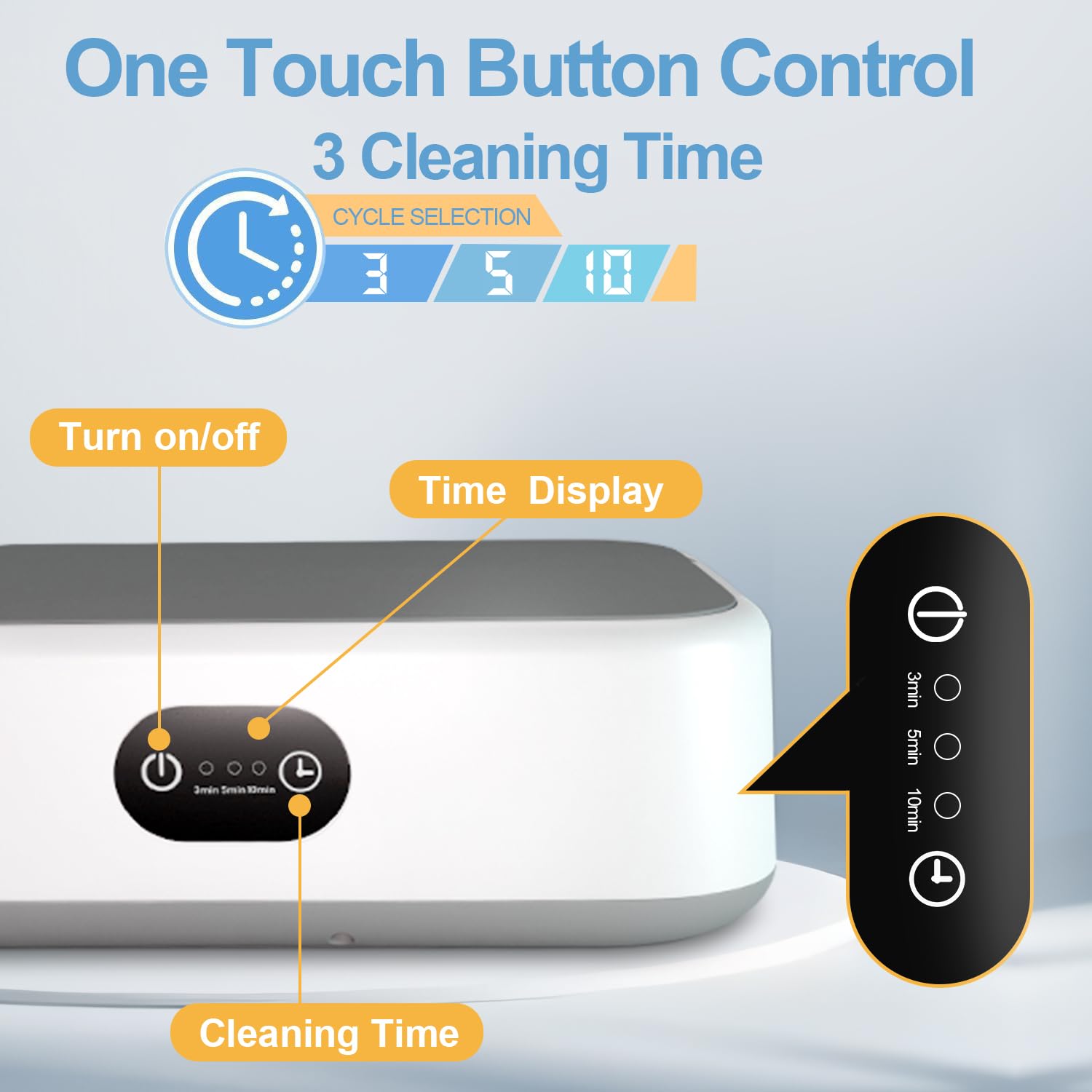 22 oz Ultrasonic Jewelry Cleaner with 360° Stain Removal & 49kHz Technology - Perfect for Pearls, Glasses, Watches, Retainers, Dentures & Razors | Portable Jewelry & Silver Cleaning Solution for Home & Travel Use