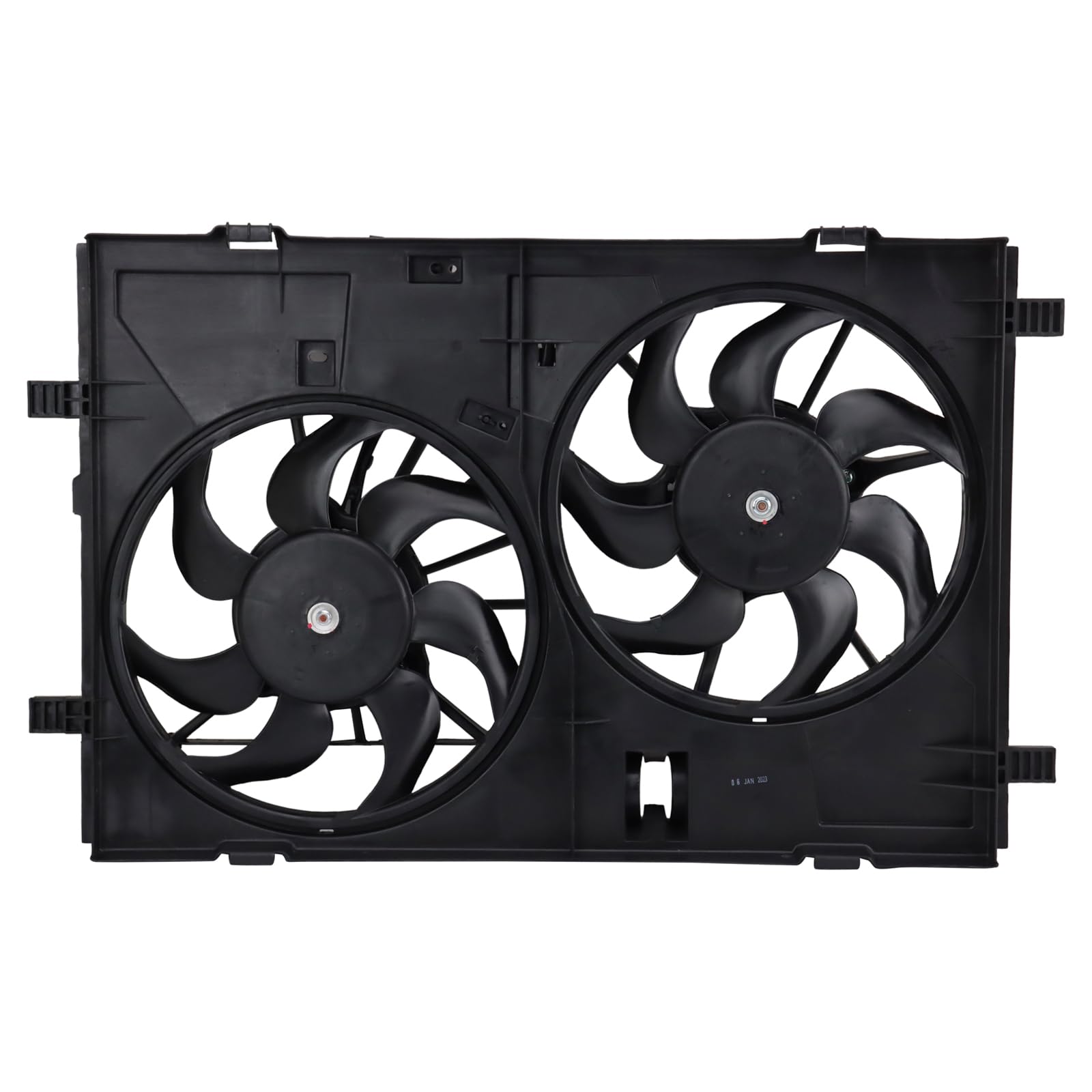 TRQ Radiator Dual Cooling Fan Assembly Compatible with 2007-2009 Lincoln MKZ FO3115179 - Replacement Cooling System Part for Improved Engine Performance