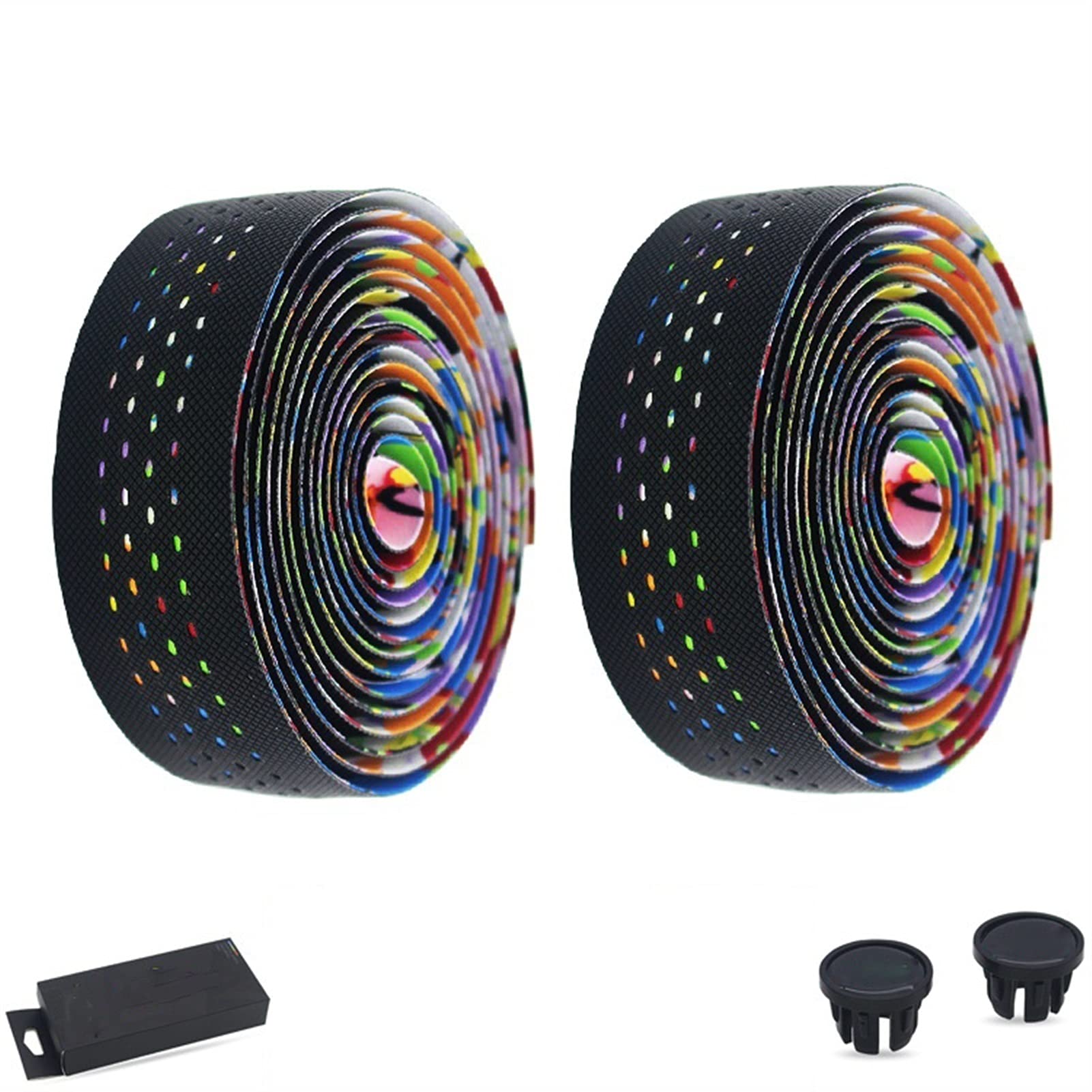 HUACHEN-LS Premium Anti-Slip Bicycle Handlebar Tape - Sweat-Resistant Cycling Grip Wrap for Road Bikes (Multicolor) - Perfect for Long-Distance Riding & Mountain Biking
