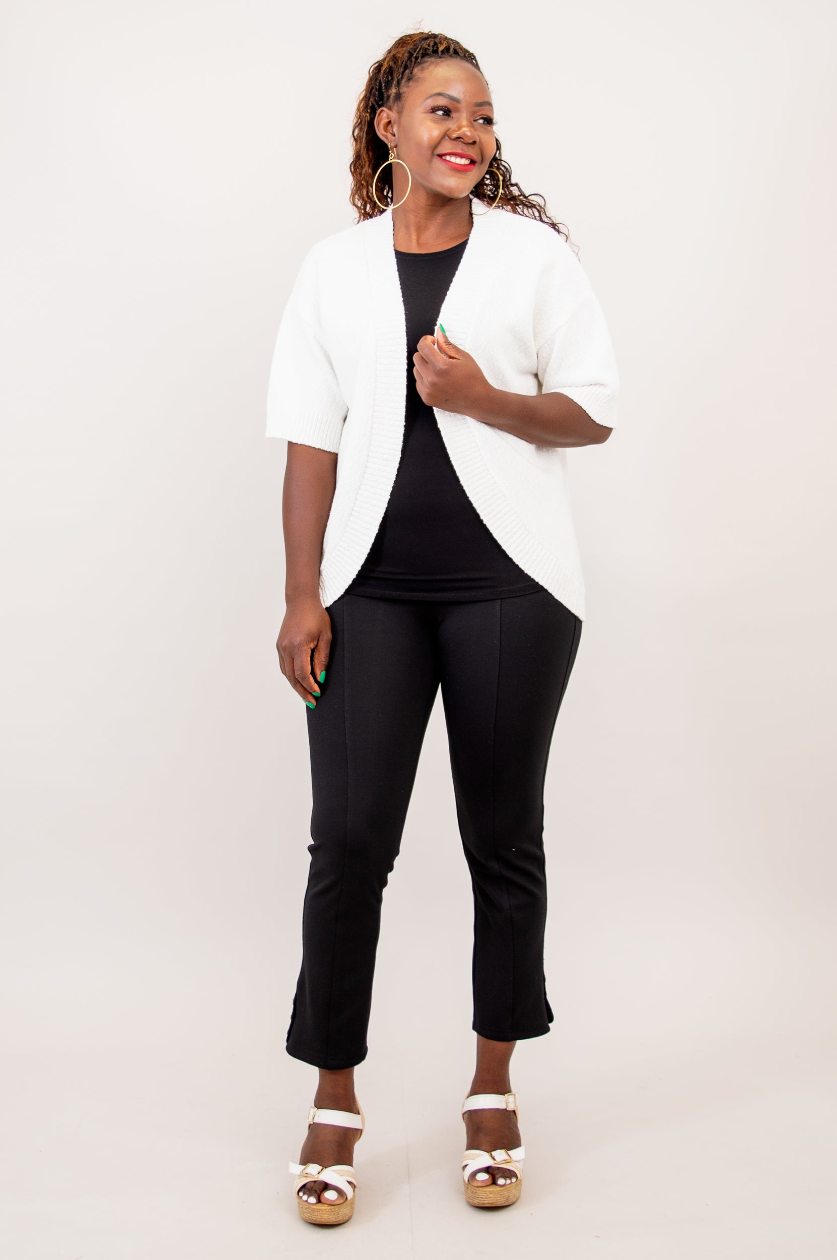 Jana Cotton Cardigan for Women - Soft White Knit Sweater for Casual Wear & Layering | Perfect for Office, Outdoors & Fall Fashion