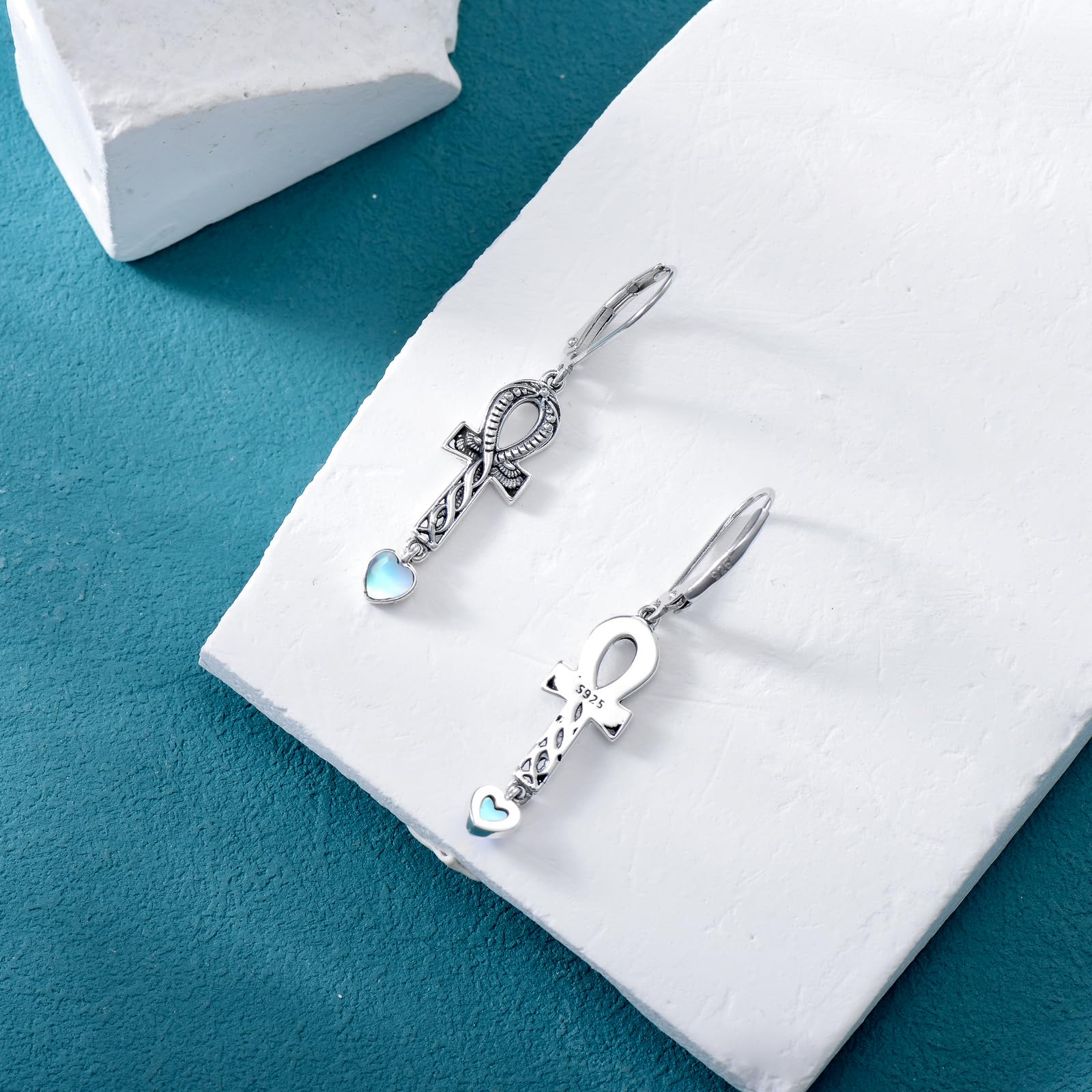 925 Sterling Silver Drop Earrings - Daisy, Jellyfish, Cross, Celtic Knot, Anchor & Mushroom Designs | Hypoallergenic Christmas, Graduation & Birthday Jewelry Gifts for Women, Mom & Friends | Perfect for Casual Wear, Office & Special Occasions