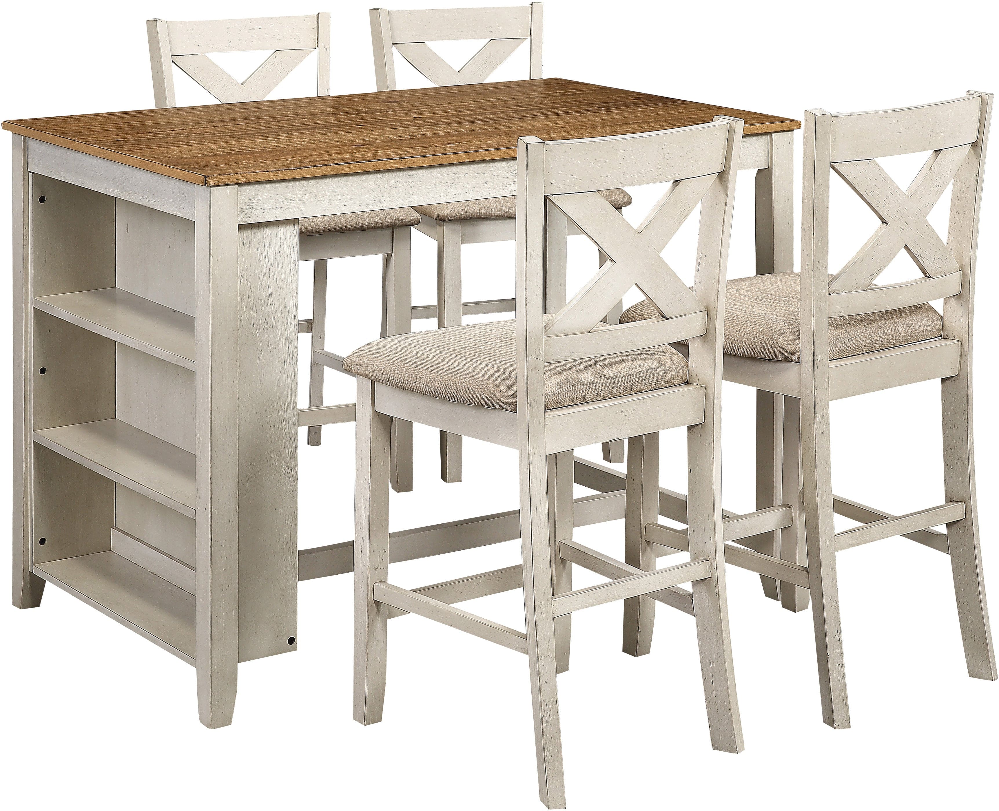 Office Star Century Dining Set - Modern 5-Piece Dining Table and Chairs for Home & Office - Perfect for Small Spaces, Kitchens, and Dining Rooms
