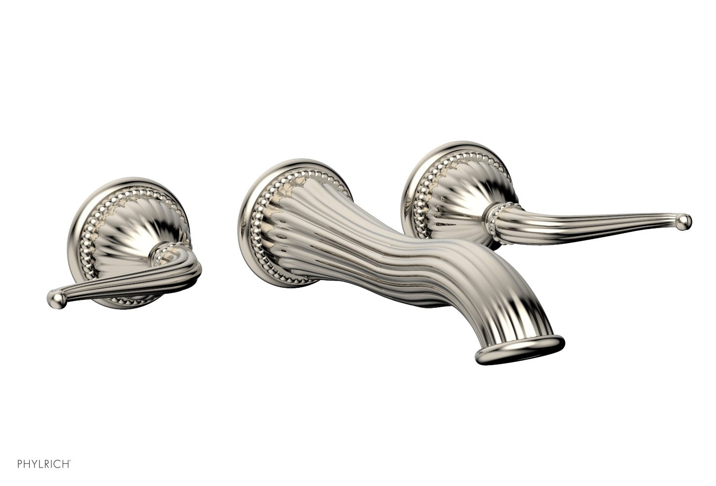 GEORGIAN & BARCELONA Wall Lavatory Set Lever Handles WL141 - Bathroom Sink Faucet for Modern & Traditional Decor - Perfect for Home, Hotel, and Commercial Use