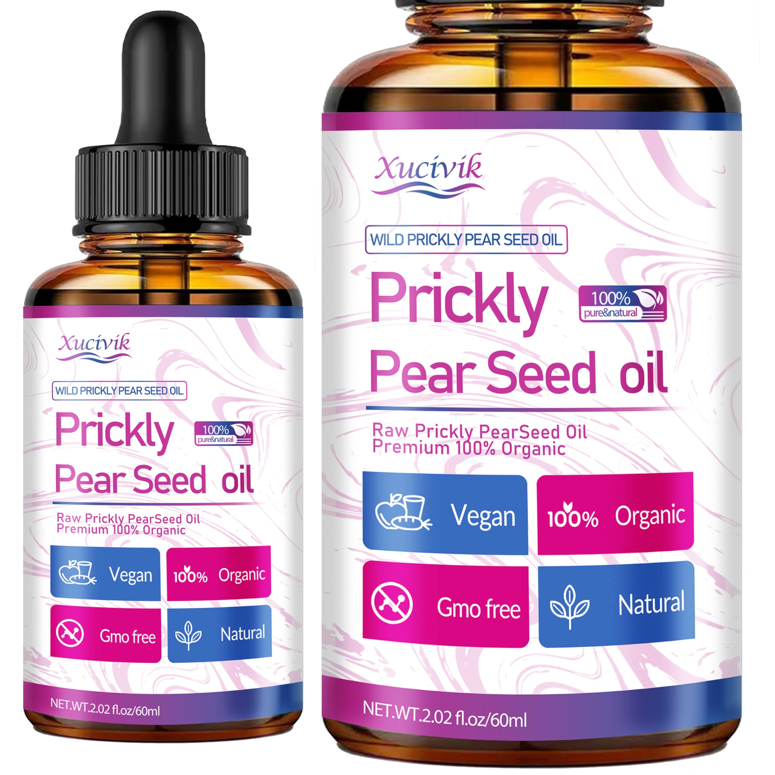 100% Pure Organic Prickly Pear Seed Oil - Advanced Moisturizing & Anti-Aging Facial Oil for Radiant Skin, Reduces Fine Lines & Wrinkles, Restores Elasticity - Natural Treatment for Hair & Nails - 60ml - Perfect for Night Routine, Dry Skin Care & DIY Beauty Recipes