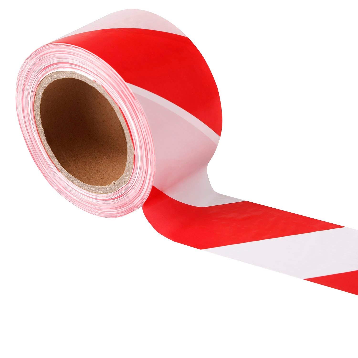 TopSoon Red & White Striped Barricade Tape - 2.8 Inch x 660 Feet Non-Adhesive Safety Caution Tape, Waterproof Construction Barrier & Flagging Tape for Hazard Zones, Crime Scenes & Crowd Control