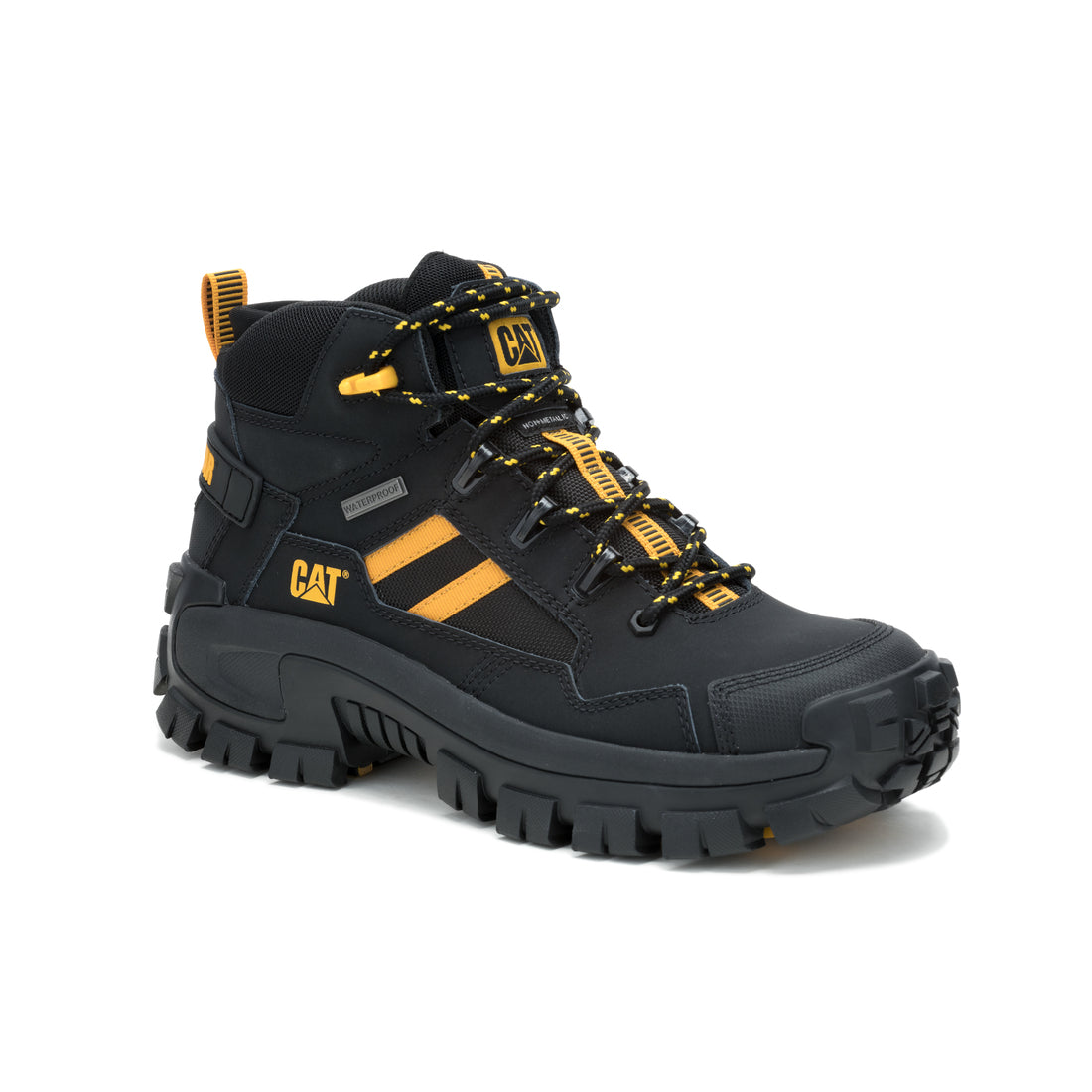 **Invader Mid Vent Waterproof Composite Toe Work Boots for Men - Black - Durable Safety Shoes for Construction, Hiking & Outdoor Work**