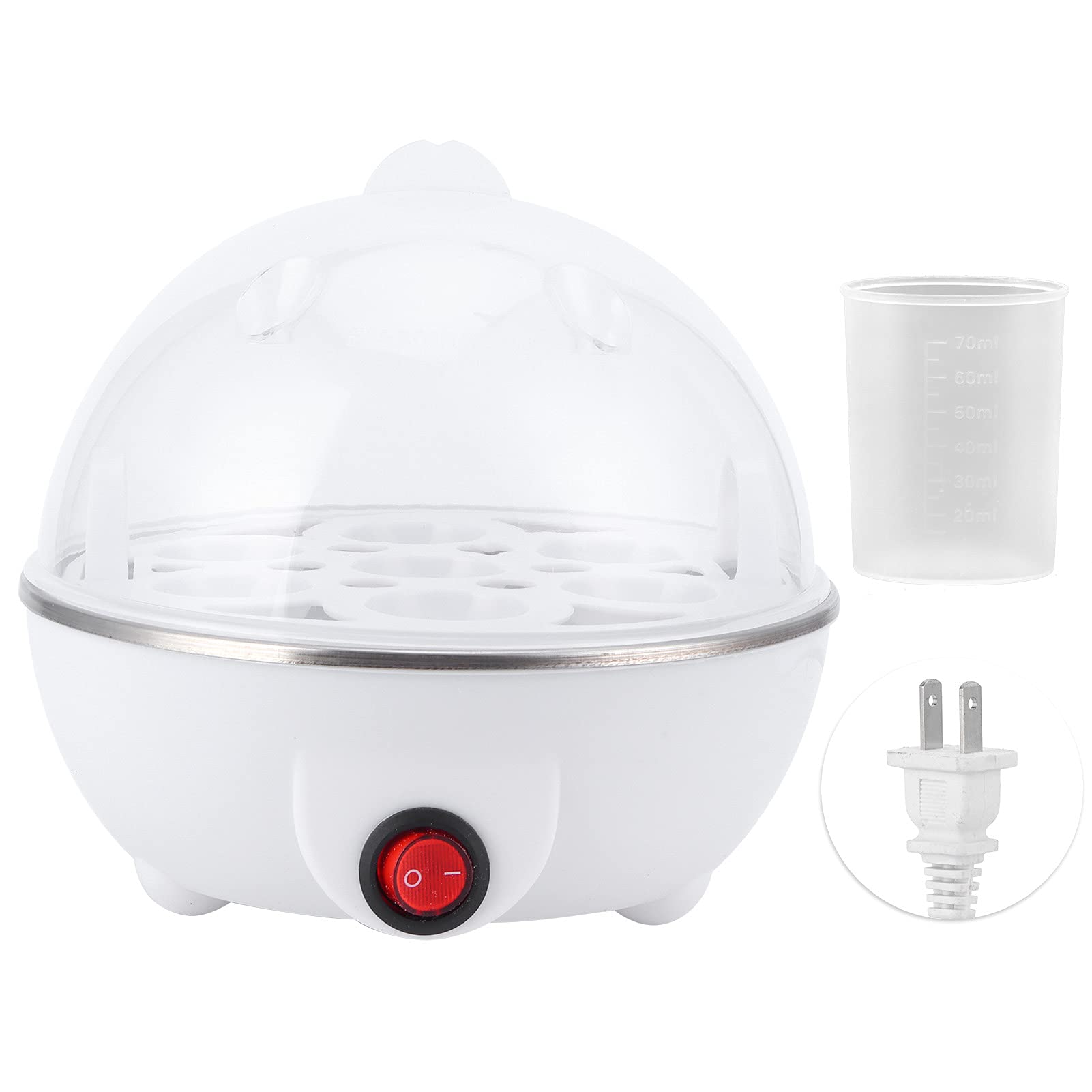 Electric Egg Cooker & Boiler - 6 Egg Capacity, Auto Shut-Off, Fast & Easy Breakfast Maker for Home, Dorm, Office | Perfect for Hard/Soft Boiled Eggs, Poached Eggs & Omelets | British Flag Design