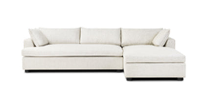 Milo Right Facing Sleeper Sectional Sofa with Chaise - Modern L-Shaped Couch for Small Spaces - Perfect for Living Room, Apartment, and Home Theater Comfort