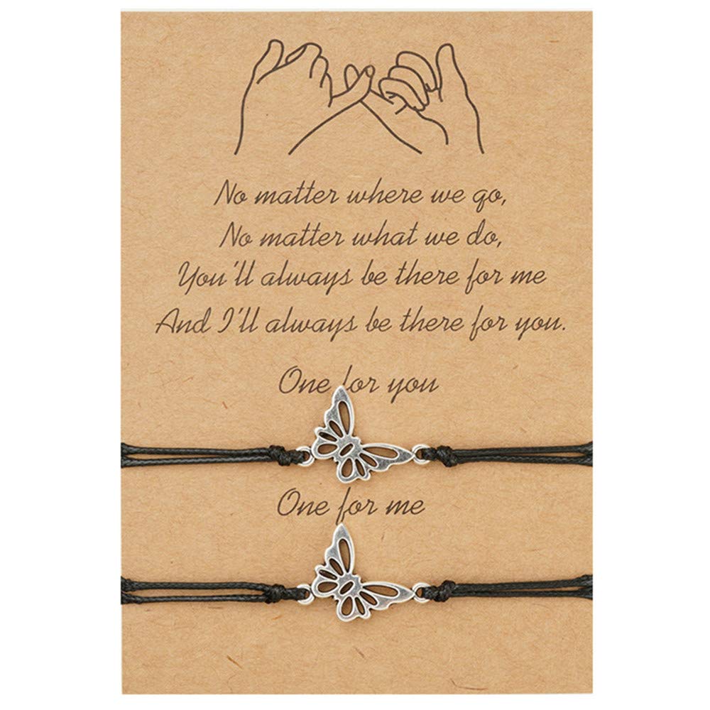Pinky Promise Matching Bracelets for Best Friends, Couples & Family – Sunflower Boho Friendship Jewelry for Women & Men – Perfect for Long Distance Relationships, Gifts & Special Occasions