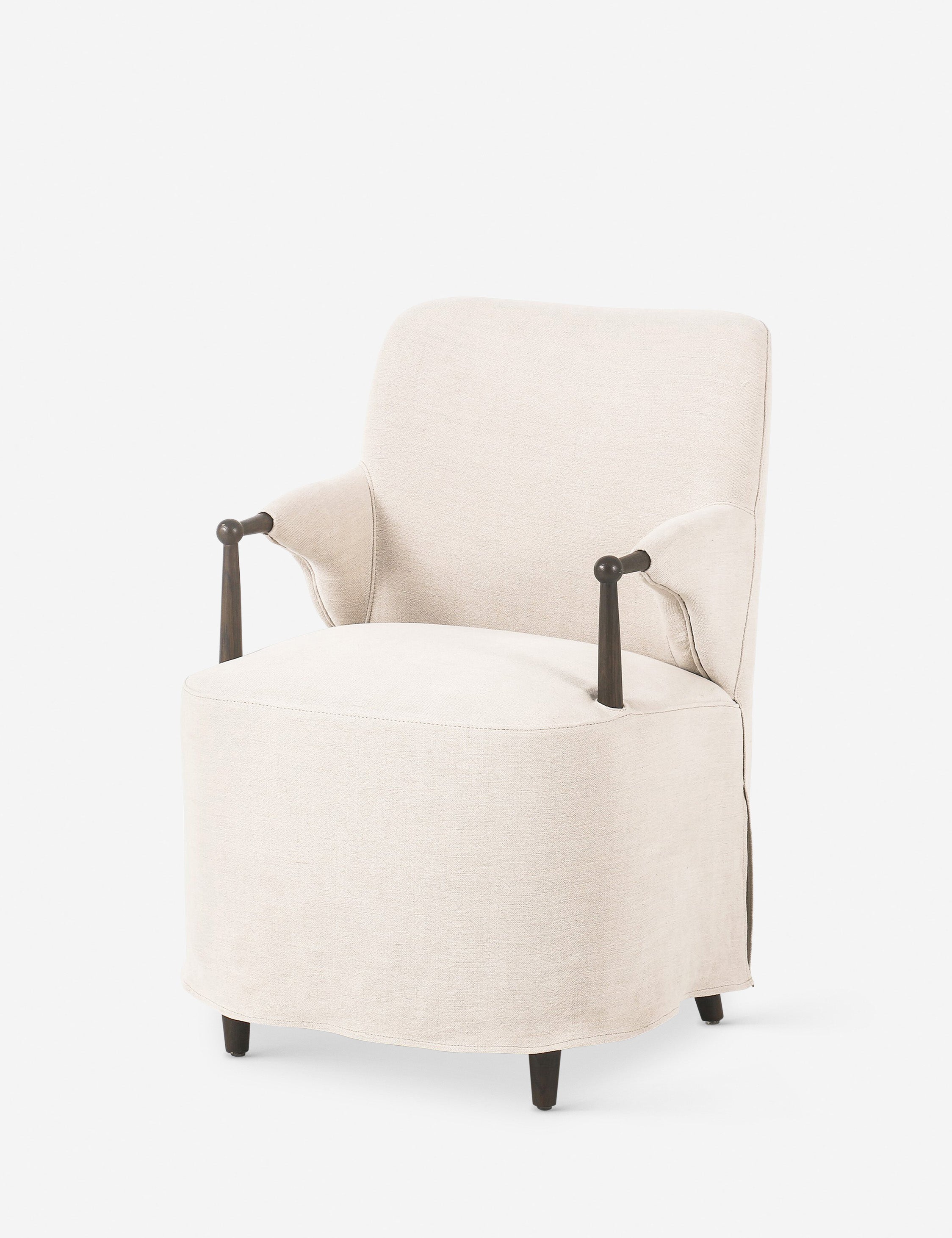 Amber Lewis x Four Hands Brently Dining Chair - Modern Upholstered Seat for Kitchen, Dining Room & Home Office
