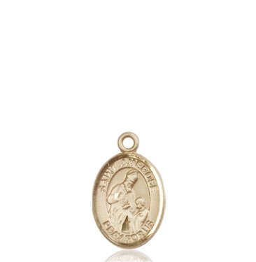 14Kt Gold St. Ambrose Medal - Patron Saint of Beekeepers & Students - Religious Jewelry for Faithful Gifts & Devotional Wear