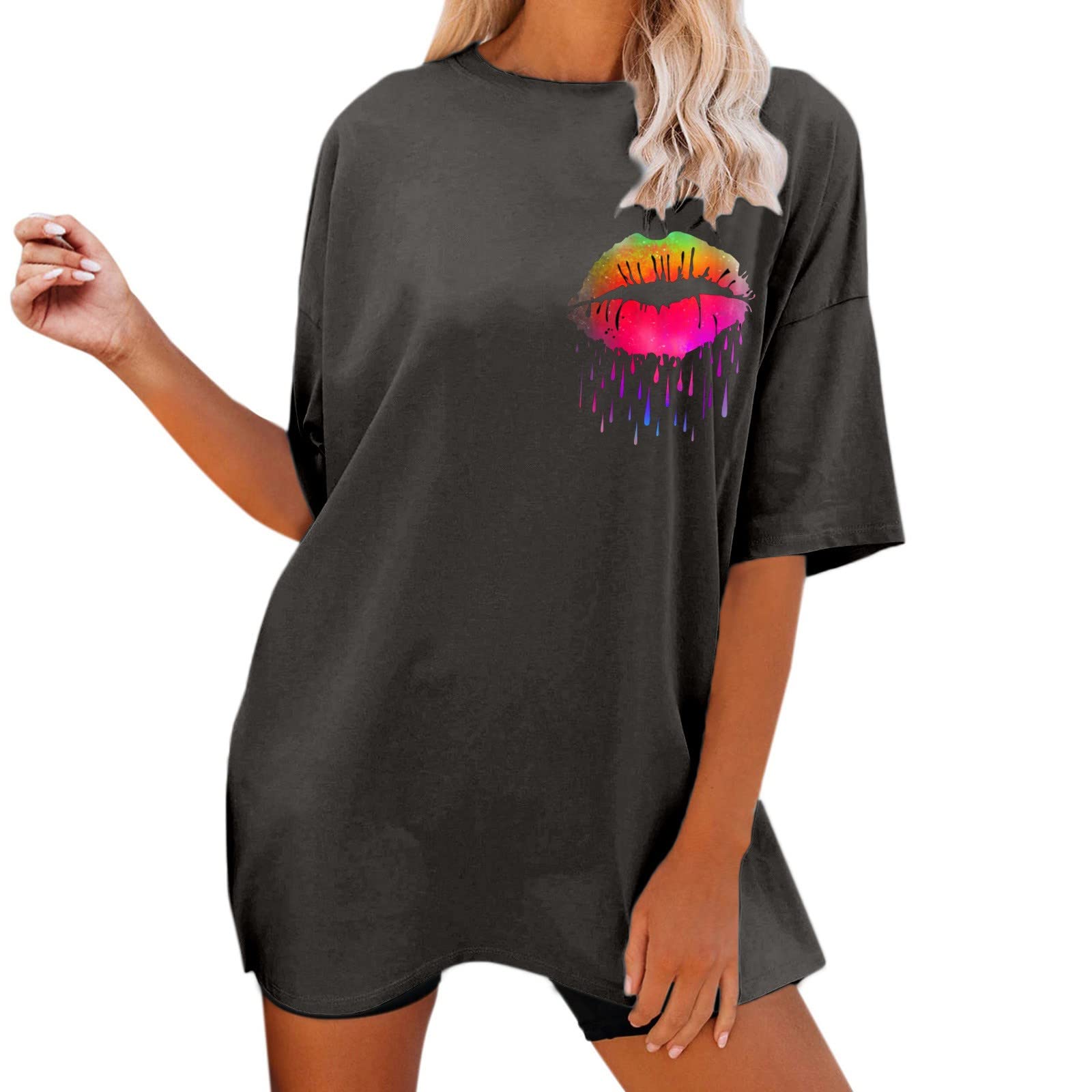 Women's Short Sleeve Round Neck Casual T-Shirt for Spring & Summer - Plus Size Comfortable Top for Everyday Wear, Outings & Relaxation