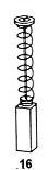 Casals PC16/2 Drill Carbon Brushes 0401 with Spring, Cable & Connector - Replacement Parts for Casals Power Tools - Perfect for DIY Projects, Home Repairs & Professional Use