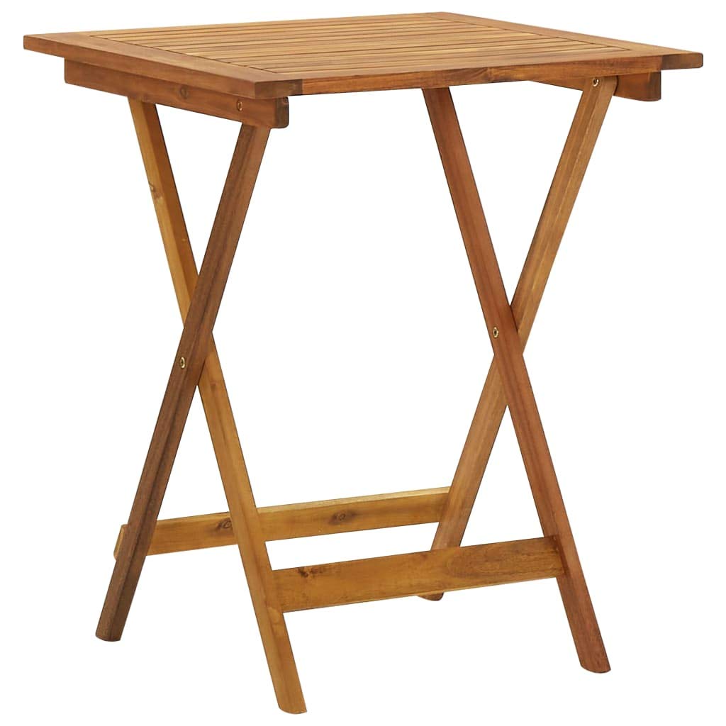 Foldable Acacia Wood Outdoor Table - 23.6