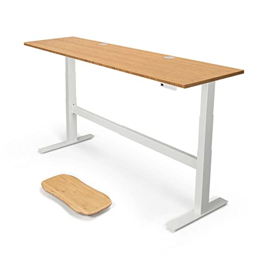 Bamboo Desktop / White Com Frame