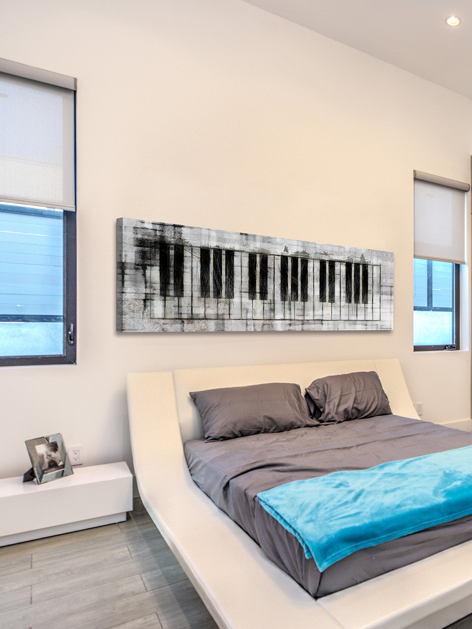 Stylish Marmont Hill Keyboard Wall Art - 60x20 Inches - Perfect for Home, Office & Music Studio Decor
