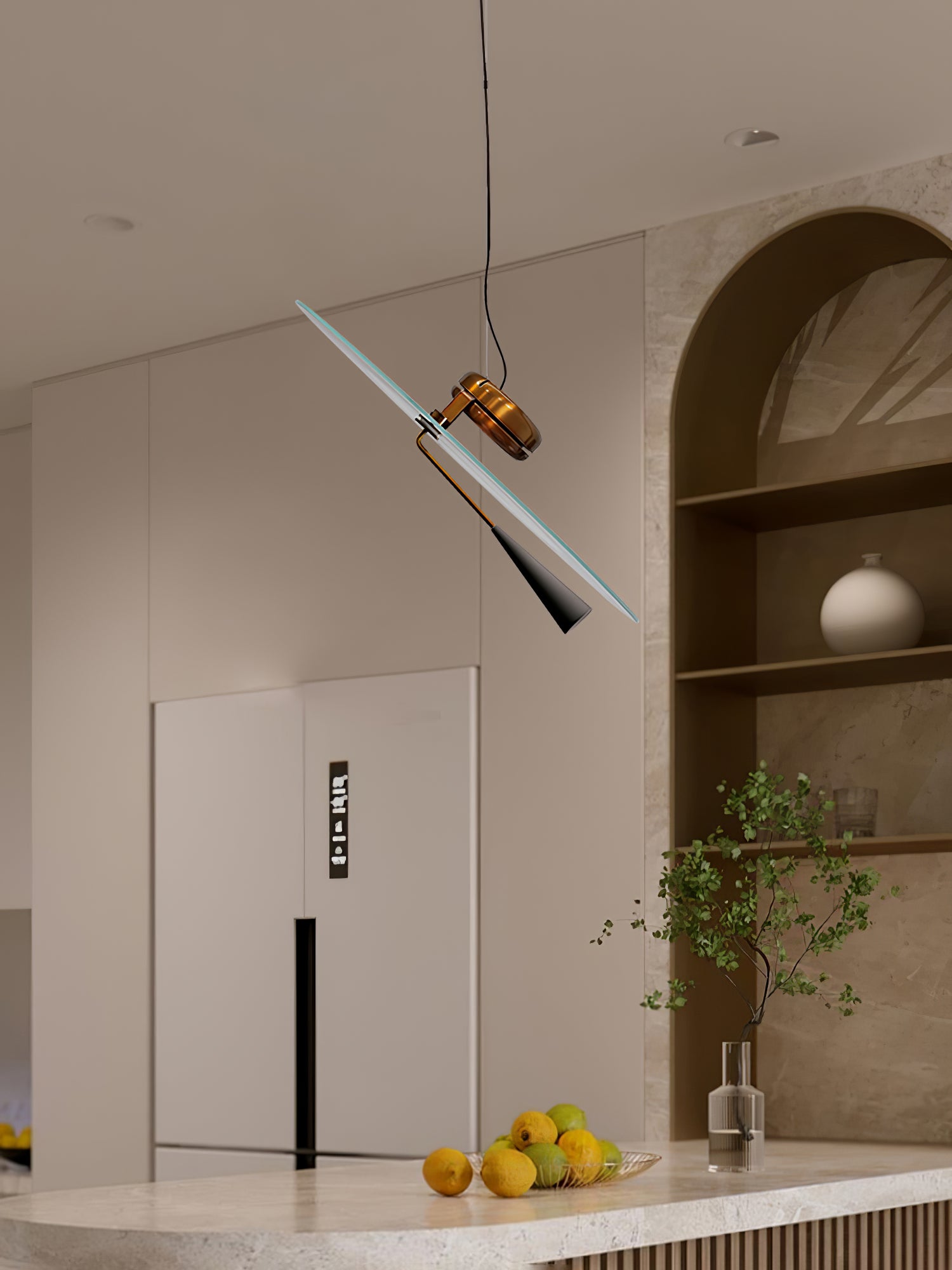 Modern Bascula Pendant Lamp - Industrial Style Hanging Light Fixture for Kitchen Island, Dining Room & Living Room Decor