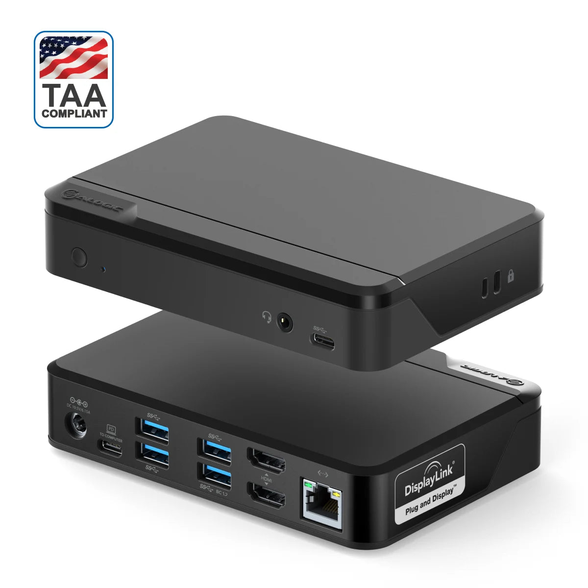 Universal Twin HD Pro Docking Station - 85W Power Delivery, USB-C & USB-A Ports, Dual 1080p@60Hz Display - Perfect for Home Office & Remote Work Setup