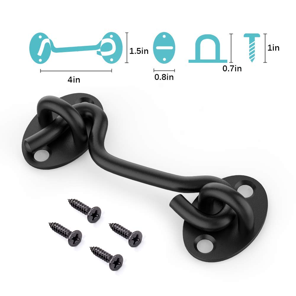 Heavy Duty Stainless Steel Swing Bar Door Lock - Secure Sliding Gate Latch for Home, Hotel & Child Safety | Barn Door Reinforcement | Ideal for Patio, Garage & Entryway Security