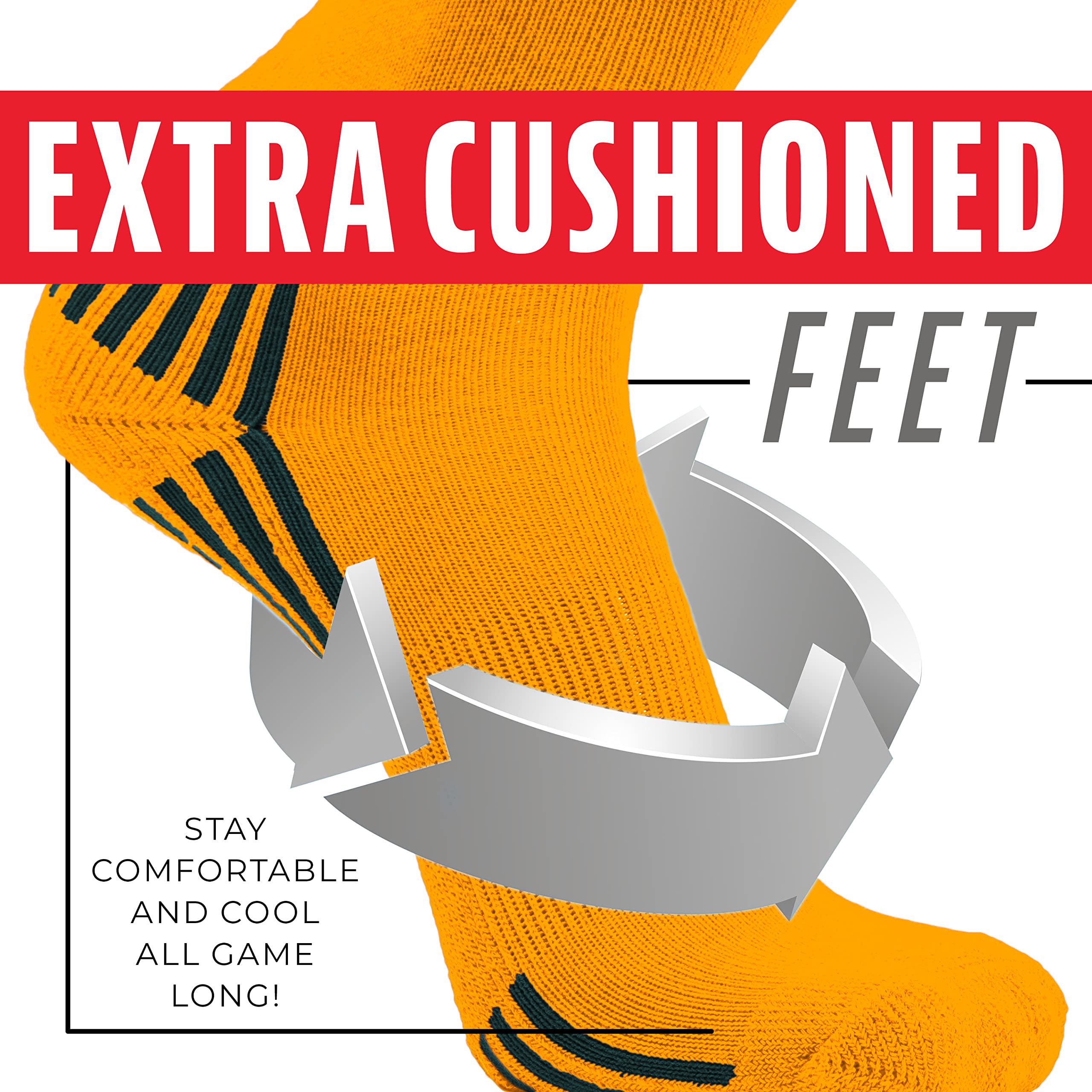 Franklin Sports Youth Baseball & Softball Knee Socks for Kids - Moisture Wicking Athletic Socks for Boys & Girls - Perfect for Baseball Games, Softball Practice & Youth Sports Activities