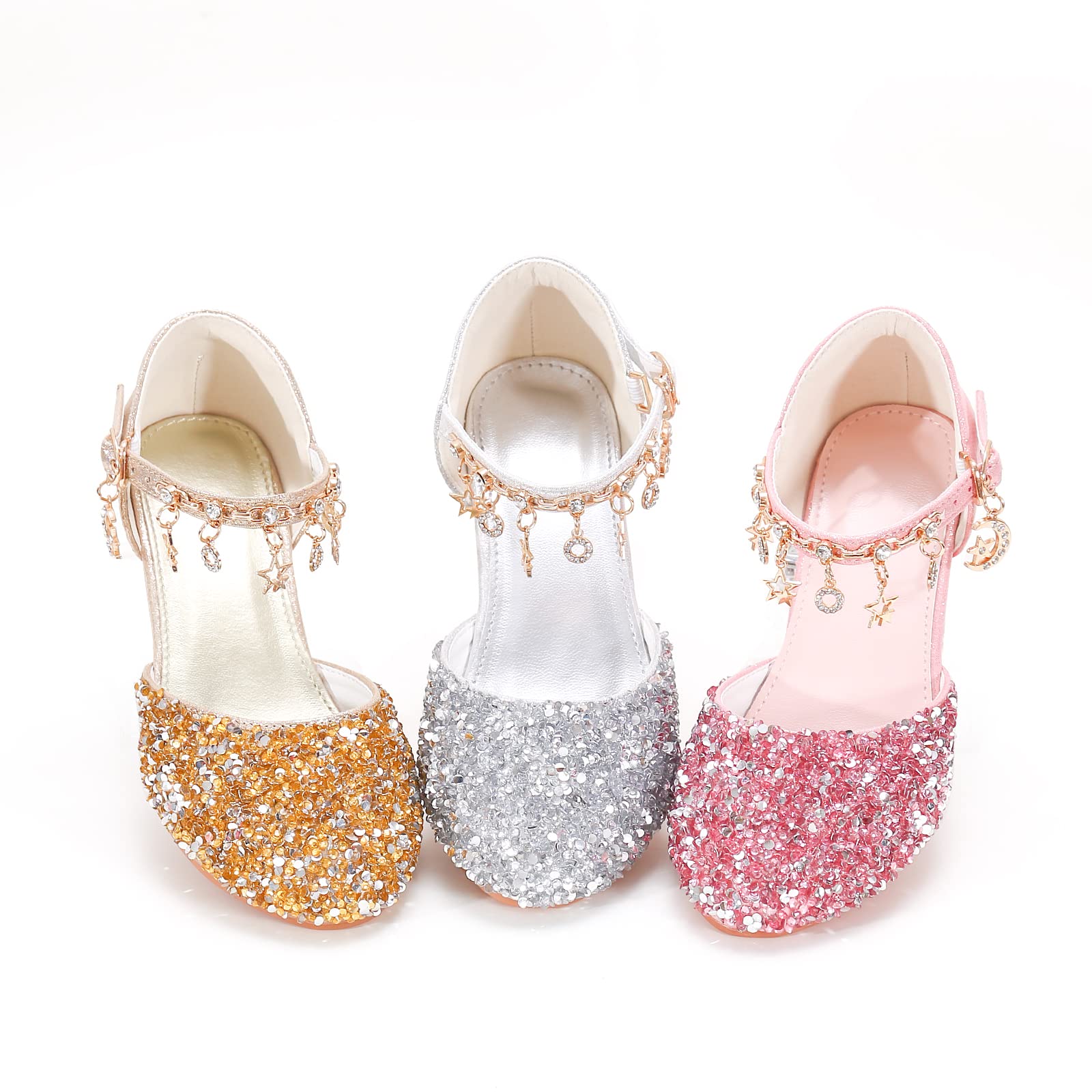 **Sparkly Princess Heels for Girls - Cinderella Dress Up Shoes for Kids - Perfect for Birthday Parties, Pageants & Fairy Tale Play**