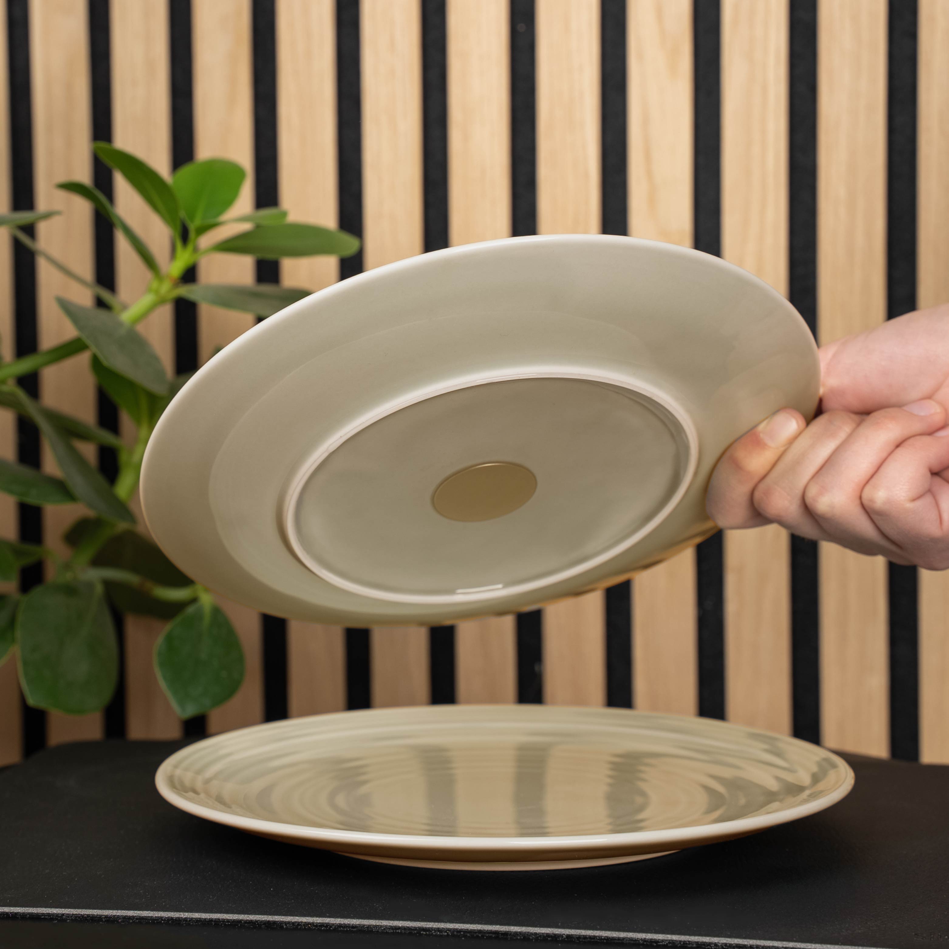 Premium Porcelain Dinner Plate with Magnetic Base - 23 cm (9 inches) - Elegant Dining & Kitchen Decor for Home, Restaurants, and Events