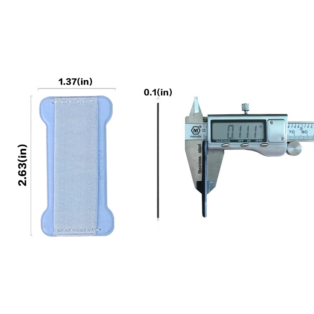 Universal Phone Grip Holder for Hands - 2 Pack Finger Strap Phone Holder with Selfie Grip, Compatible with Most Smartphones (Light Blue) - Perfect for Selfies, Gaming, and One-Handed Phone Use