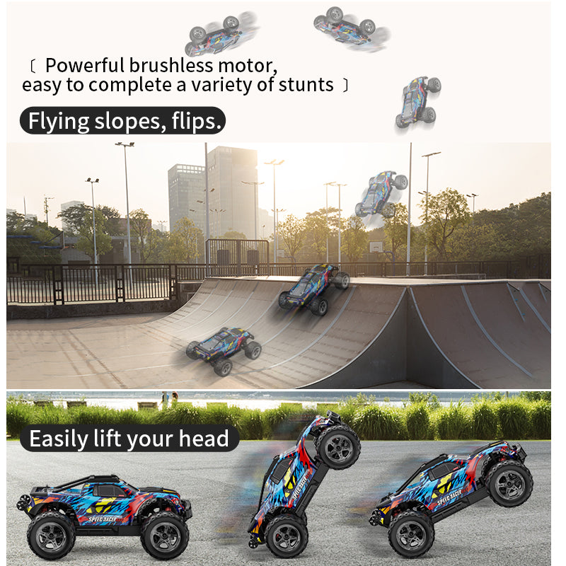 KFPLAN KF10 1/10 Scale Brushless RC Car - 4WD High Speed Remote Control Racing Car 50km/h - Perfect for Off-Road Racing, Backyard Driving & RC Hobby Enthusiasts