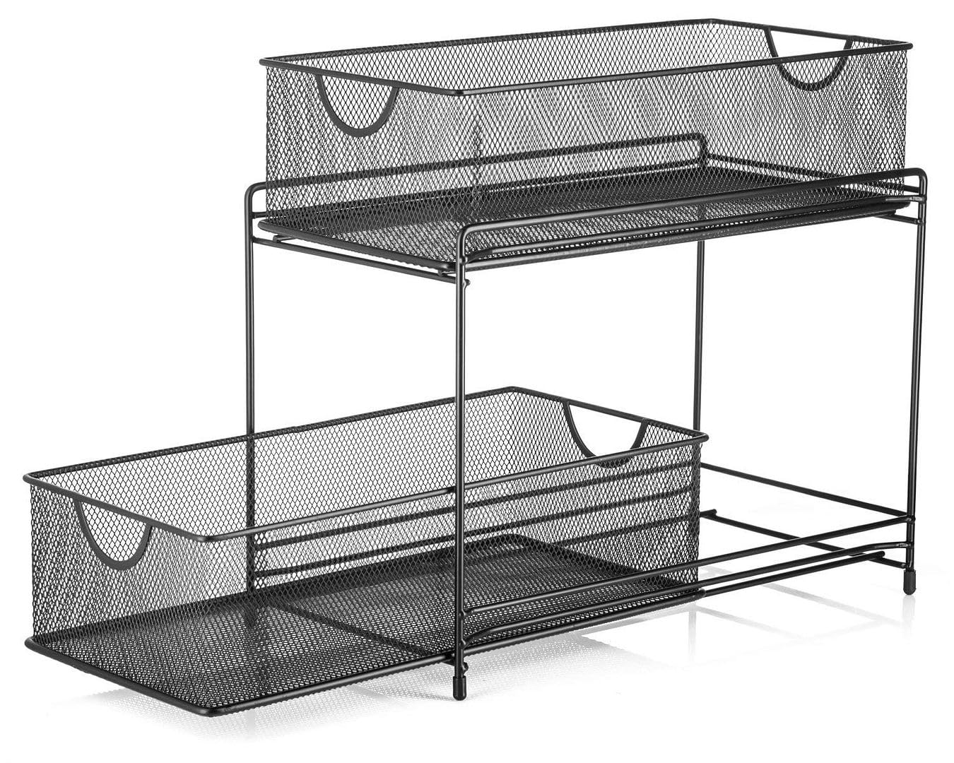 2-Tier Mesh Sliding Drawer Organizer Basket - 14