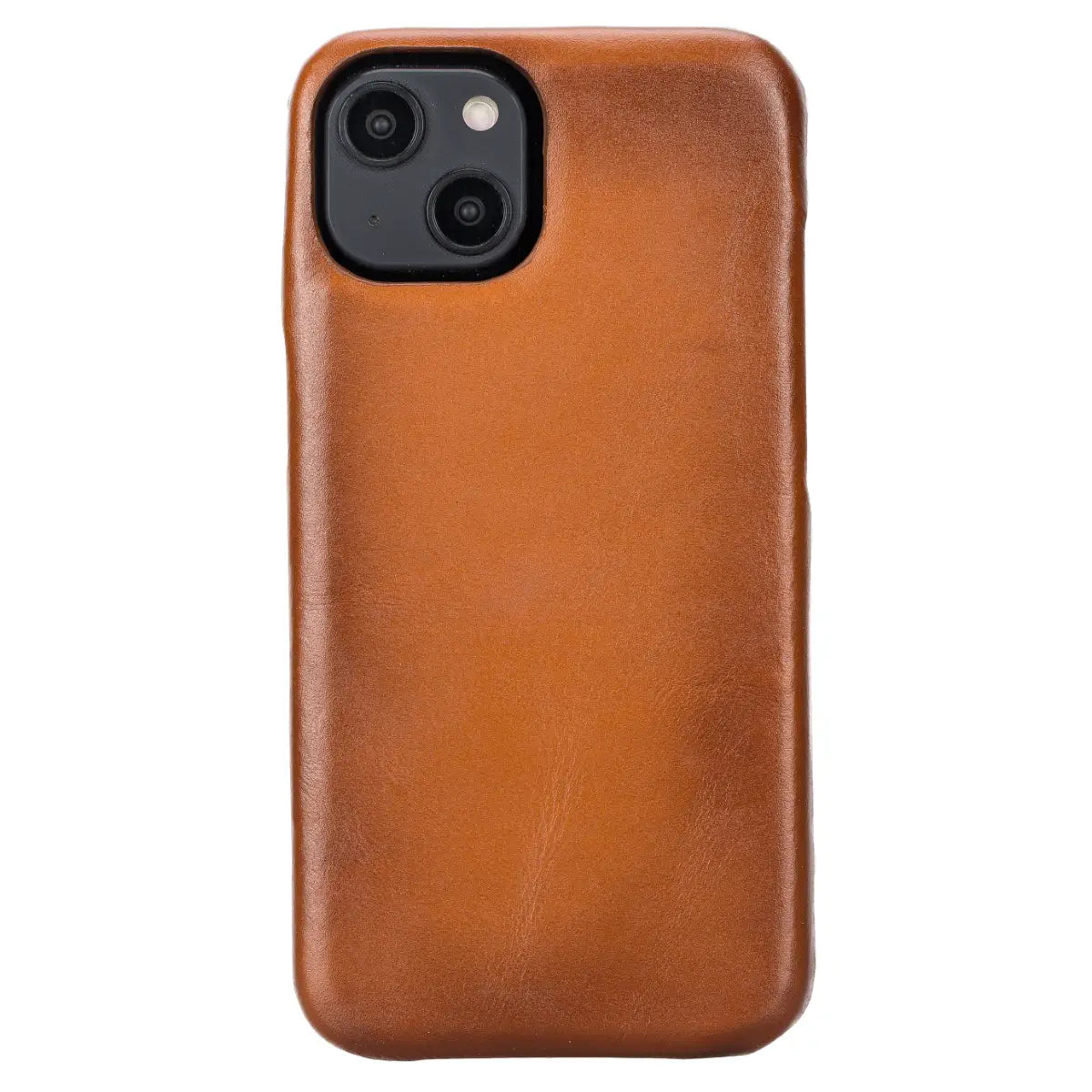 Premium Burnished Tan Leather Wallet Case for iPhone 14 - RFID Blocking & Card Slots - Perfect for Everyday Use, Travel & Business (iPhone 14 Case)