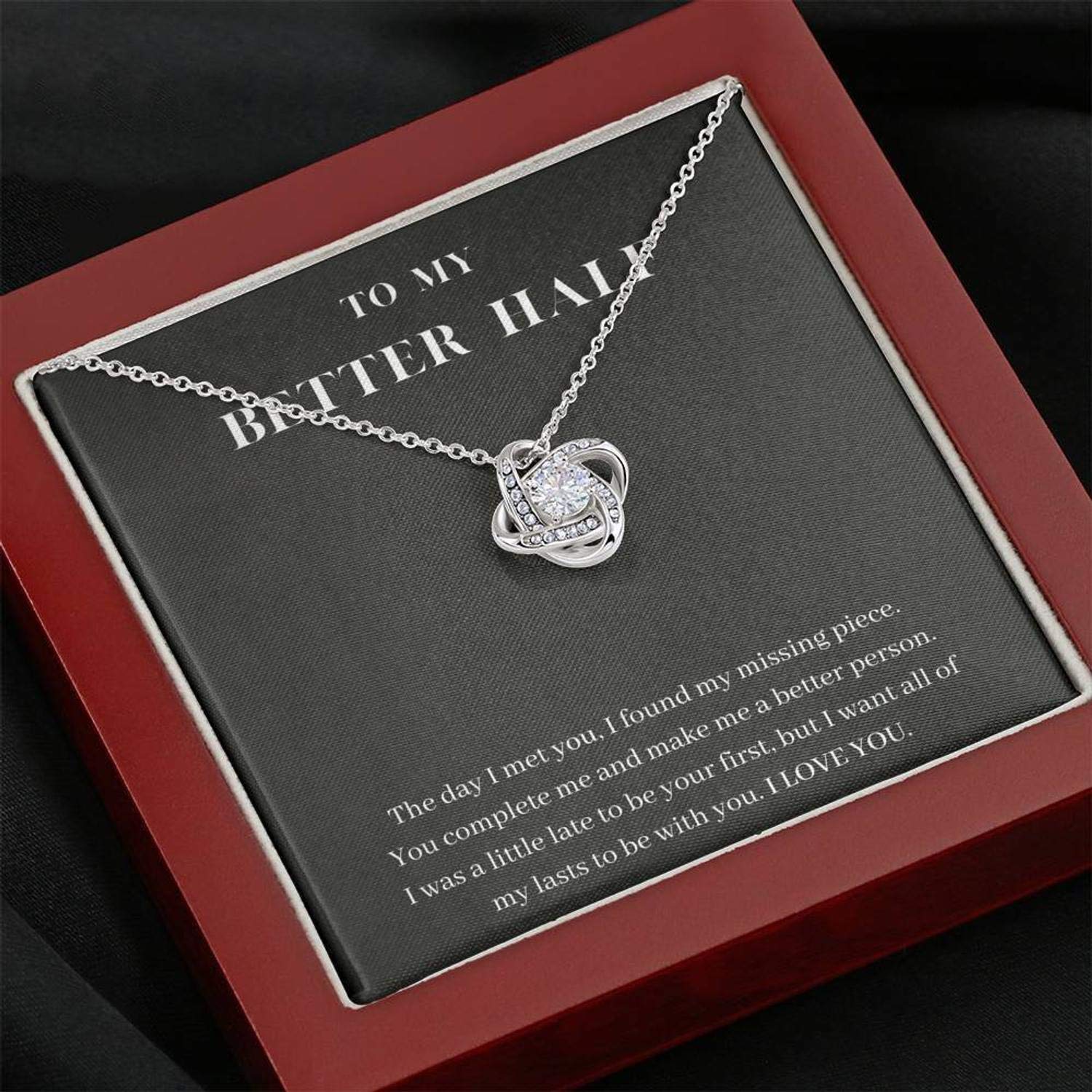 Birthday Gifts Necklace Love Knot Pendant Necklace for Girlfriend/Wife, Wedding Day Gift, Daughter Christmas Present, Anniversary Jewelry, Romantic Keepsake for Her, Perfect for Date Nights and Special Occasions