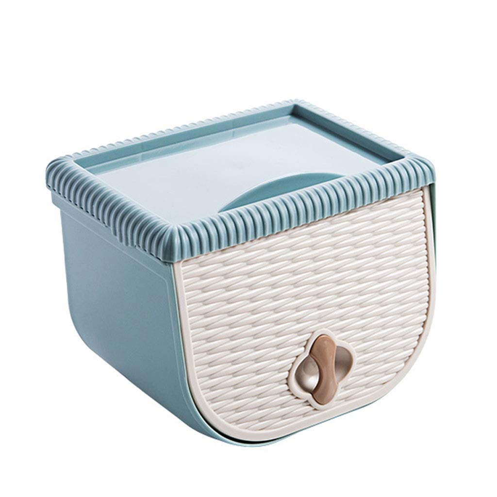 Wall Mounted Toilet Paper Holder with Waterproof Design - Blue Bathroom Tissue Roll Dispenser with Phone Storage Shelf for Modern Homes & Apartments | Perfect for Small Bathrooms, Powder Rooms & RVs