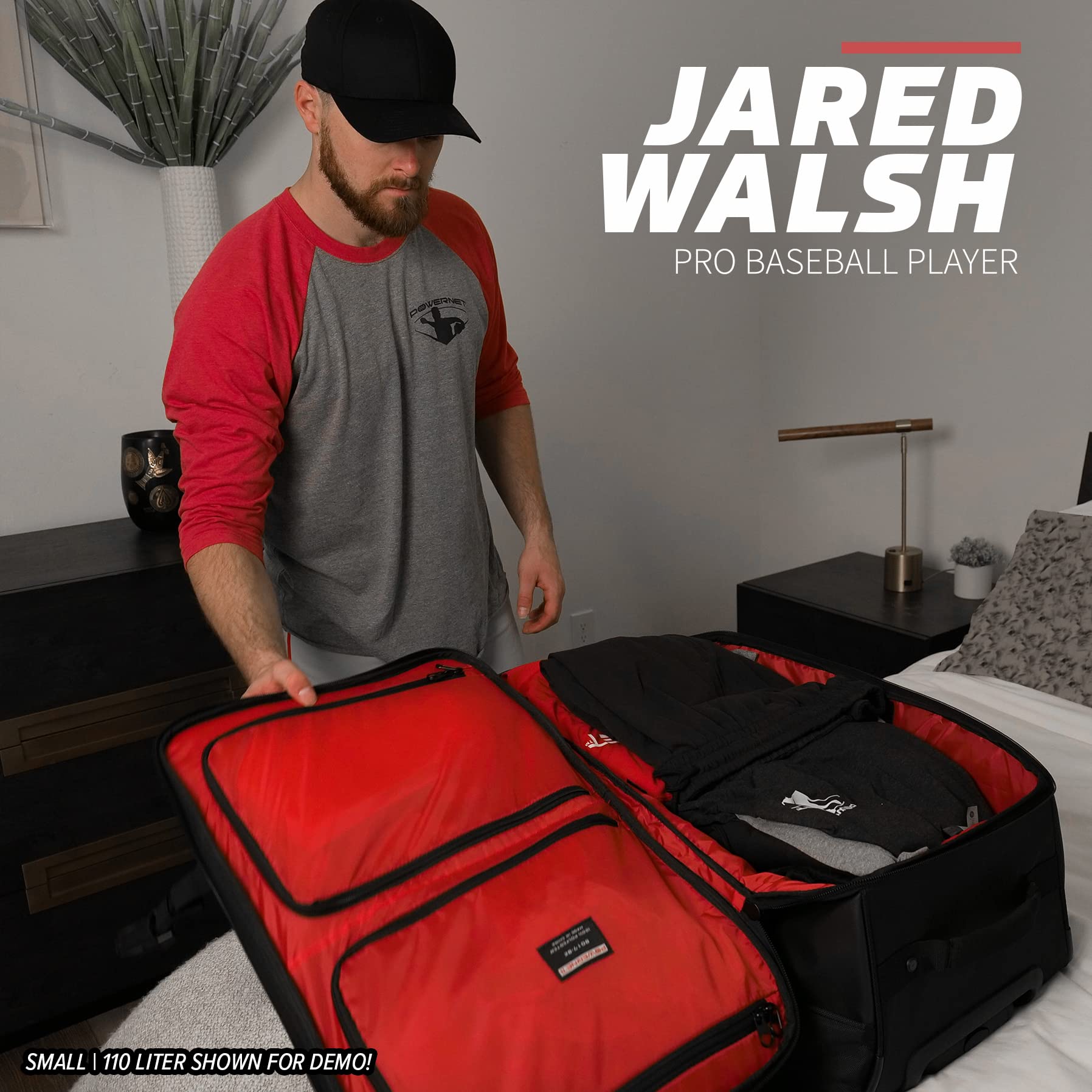 **PowerNet Baseball Bag - Durable Travel Bag for Softball & Baseball Equipment - Fits Gloves, Bats, Helmets, Batting Gloves & Catcher Gear - Perfect for Games, Practice & Travel**