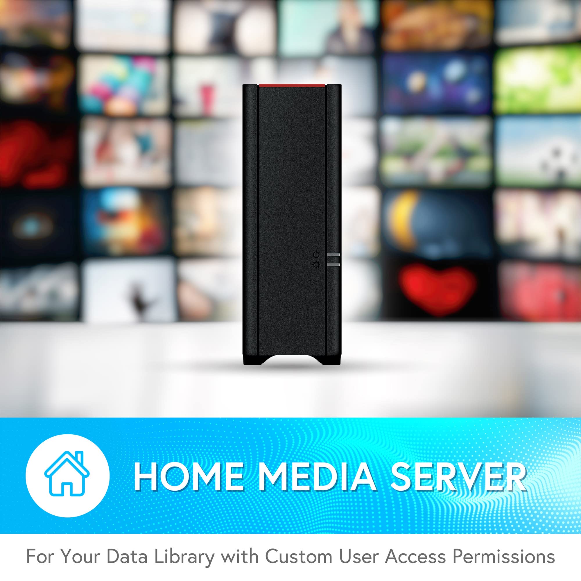 BUFFALO LinkStation 210 6TB NAS Network Attached Storage for Home & Office | Private Cloud Backup Solution | Ideal for File Sharing, Media Streaming & Data Protection