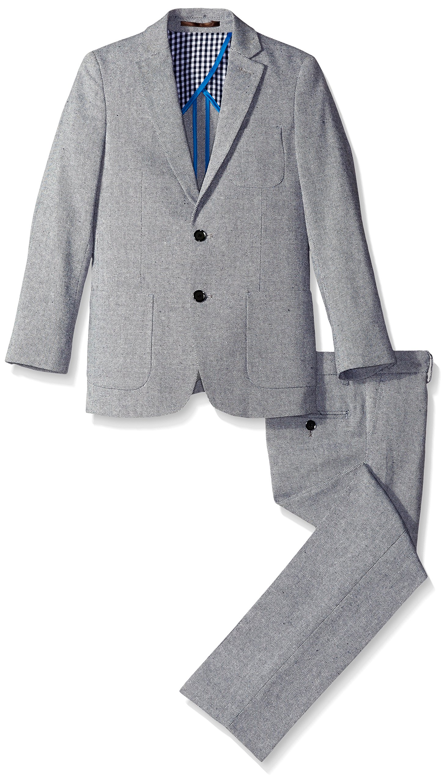 Isaac Mizrahi Boys' Solid Linen Suit - Classic Formal Wear for Weddings, Parties & Special Occasions