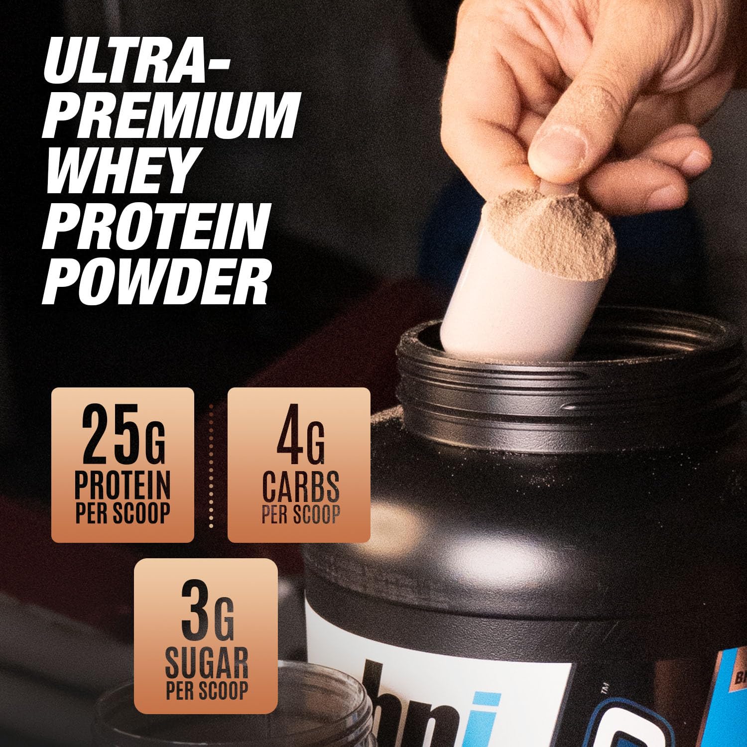 BPI Sports Whey HD Ultra Premium Protein Powder - Vanilla Caramel Flavor, 4.1 lbs (1.86 kg) for Muscle Recovery & Post-Workout Nutrition | Gym, Fitness & Bodybuilding Supplement